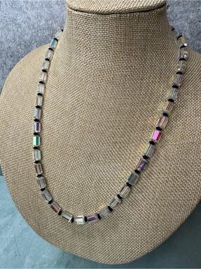 Deauville Necklace AB Austrian Crystal Necklace 1960's 22 inches